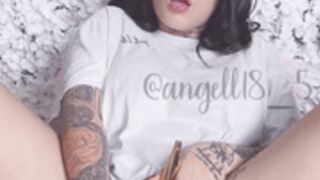 Angelface18 - Glass Dildo Cum