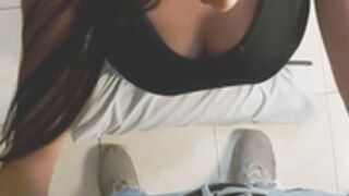Valeria Rey Topless POV Blowjob in Jeans