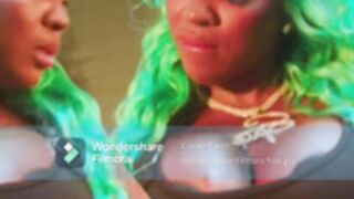 spice dancehall artist measure cock green screen joi