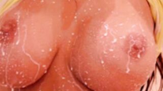 HOT SEXY VOLUPTUOUS TEEN POURS MILK ALL OVER HER BODY