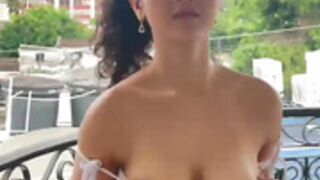 Baby_dash boobs in balcony