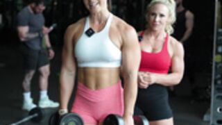 BUFF GIRL MOANING AND GRUNTING