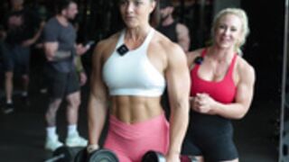 BUFF GIRL MOANING AND GRUNTING