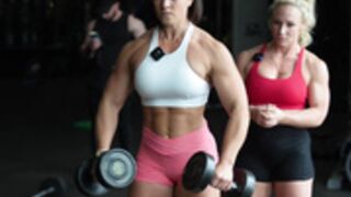 BUFF GIRL MOANING AND GRUNTING