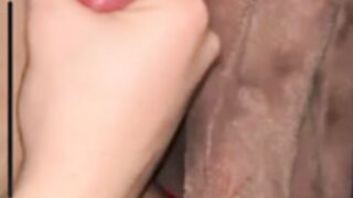 Femboy nylnsnap cums in red lingerie
