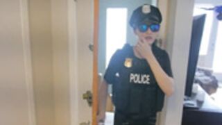 Rainbowslut - White Cop Fucks Black Cock