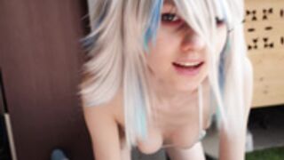 Gawr Gura masturbating with dildo 3