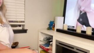 thevanessalowell bbc dildo while watching interracial