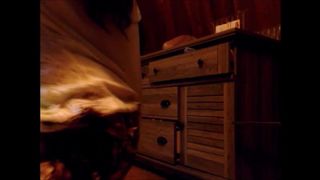 Adrey sits on a cake then covers herself in chocolate