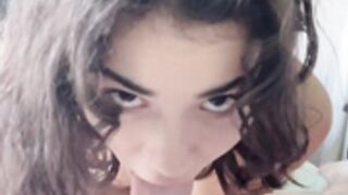 Jameliz licks boyfriends dick like a popsicle