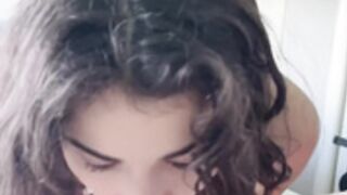 Jameliz licks boyfriends dick like a popsicle