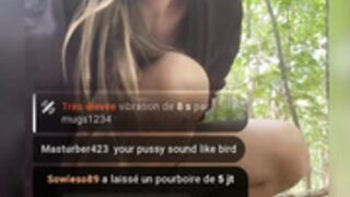 JaqmineXo squirt in a public forest