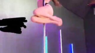 white pole dance