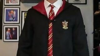 Young ang horny harry potter jerking off big cock