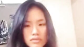 Asian girl caught masturbating in online class public z