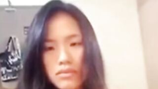 Asian girl caught masturbating in online class public z