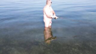 noel lauffenburger à l'essai pour la peche en mode nake