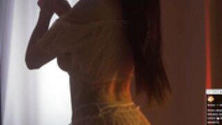 Sunny_Maria stripping to a sheer top on 25 June 2023