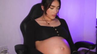 avawhite sexy pregnant belly 3