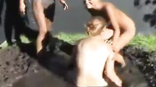3 Girls Having A Mud Fight