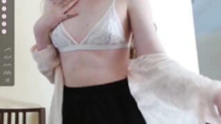 shes_nearby bra & tongue tease