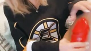 Allie Rae Huge Dildo Play