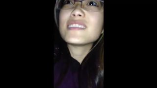 mina sucks a "stranger" in the car