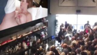 Pub crowd reaction to cumshot