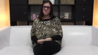 Pregnant girl shows off her belly