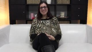 Pregnant girl shows off her belly