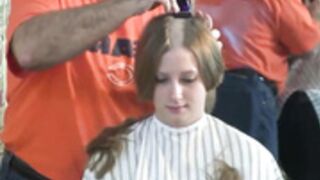 attractive girl shaved smooth bald