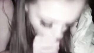 Girlfriend sucking boyfriends dick late at night