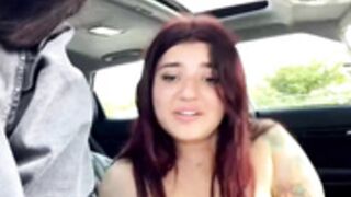 Horny roominess in the middle of road