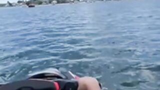 Public sex on a jet ski