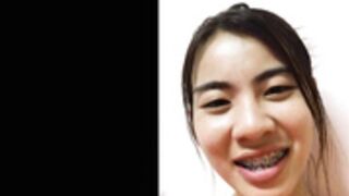 Thai asian brace cute girl sexy body fully nude smile