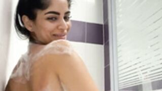 _adelle shower show pussy fingering naked big ass babe
