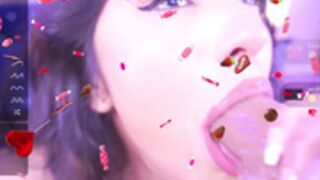 priscillawtff - sloppy, messy dildo blowjob