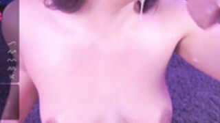 priscillawtff - sloppy, messy dildo blowjob