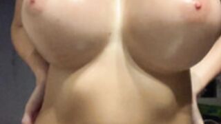 Barbie Kristina - Oiling up her Boobs