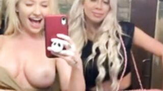 Publc flashing amazing boobs