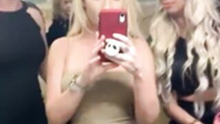 Publc flashing amazing boobs