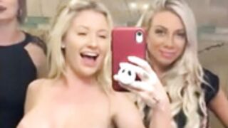 Publc flashing amazing boobs