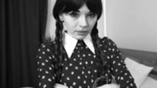 Karneli Bandi - Babe Wednesday Addams plays with toys