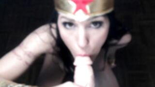 Wonder Woman BJ With Big Facial