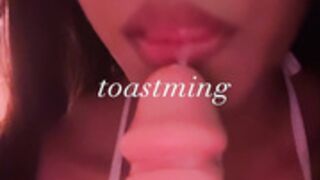 toastming dva spit dildo vid