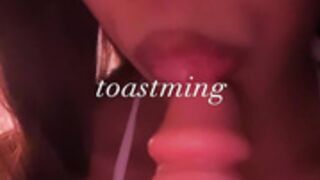 toastming dva spit dildo vid