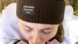 Avanicks cumshot in the woods