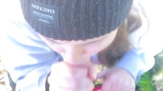 Avanicks cumshot in the woods