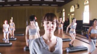 Step Aerobics Girls  Many Girls