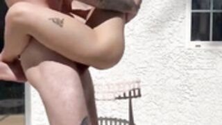 Jameliz stand up fuck outside